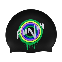Funky SIlicone Swimming Cap Poppy Long