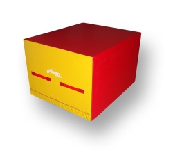 Polyuretane block L120 X W60 X H45cm red-yellow