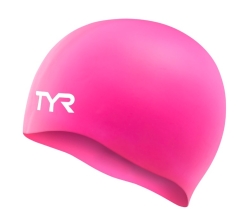 TYR Wrinkle-Free Silicone Swim Cap fluo pink