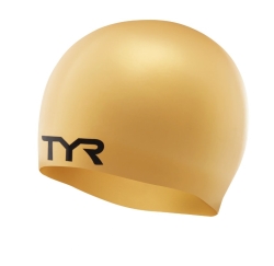 TYR Wrinkle-Free Silicone Swim Cap gold