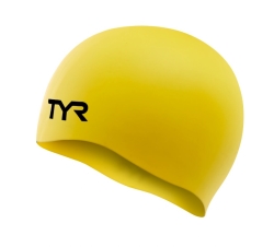 TYR Wrinkle-Free Silicone Swim Cap yellow