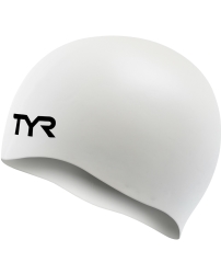 TYR Wrinkle-Free Silicone Swim Cap white